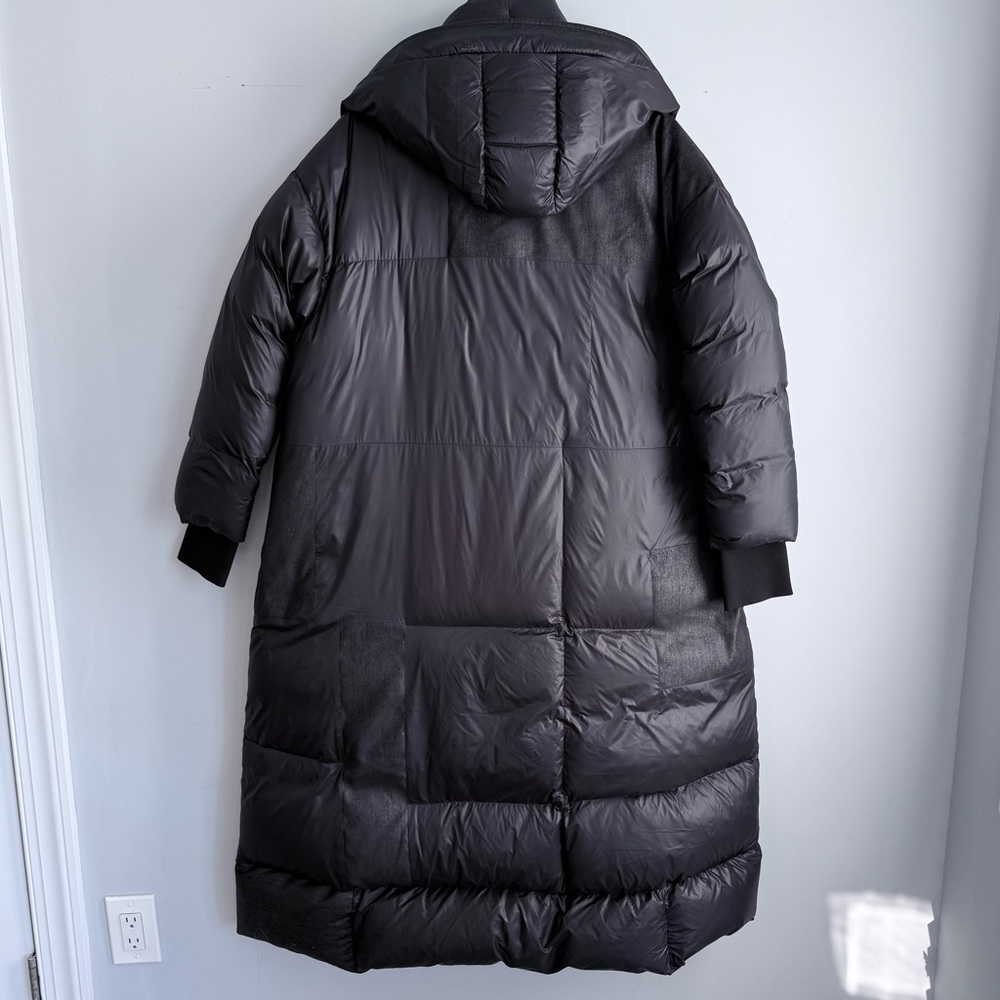 The Eight Senses Black Oversized Cloud Down Puffer Coat Full Length Hooded L OS - Picture 6 of 16
